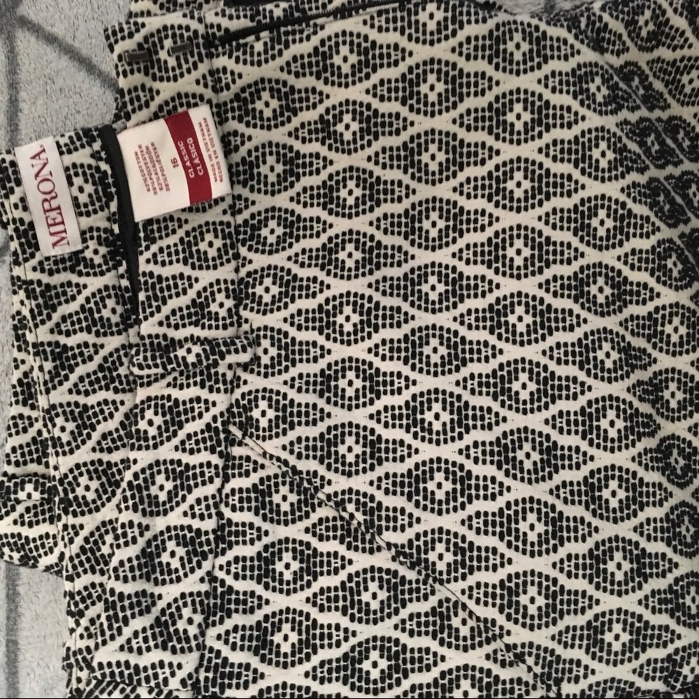 Merona Cream and Black dress slacks